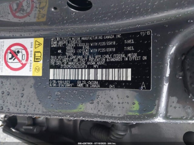 Lexus 2016 2016 2T2BZMCA3GC003979 Image 9