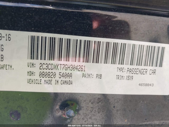 Dodge 2016 2016 2C3CDXKT7GH304261 Image 9