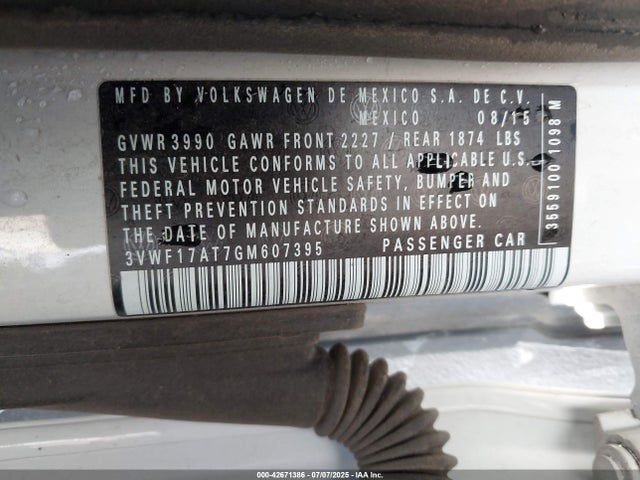 3VWF17AT7GM607395 Volkswagen Beetle