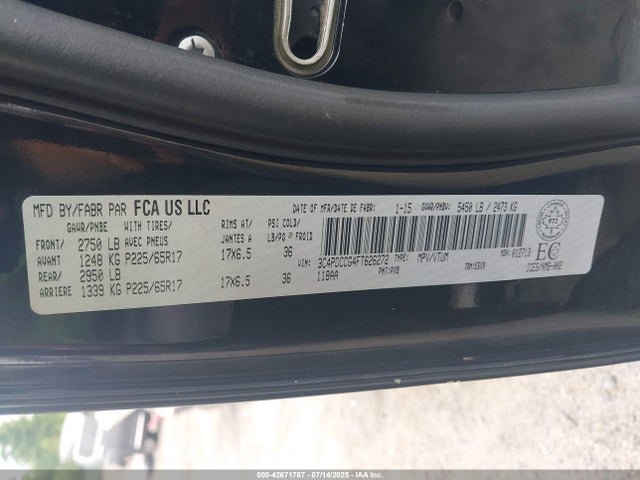 Dodge Journey 2015 3C4PDCCG4FT626272 Image 9
