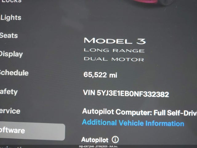 2022 TESLA MODEL 3 5YJ3E1EB0NF332382 Photo 6