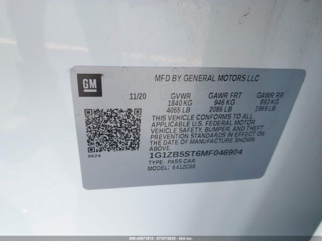 2021 CHEVROLET MALIBU 1G1ZB5ST6MF046904 Photo 8