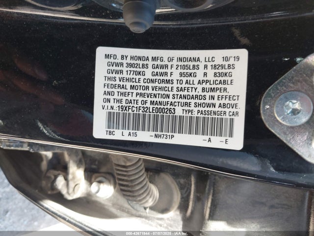 19XFC1F32LE000263 Honda l15b7