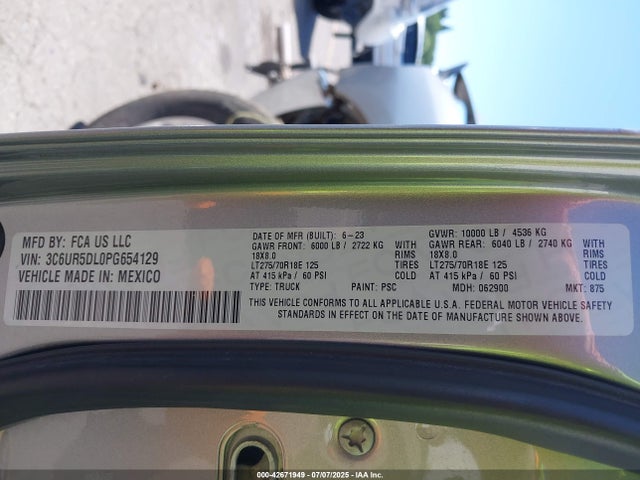 RAM 2023 2023 3C6UR5DL0PG654129 Image 9