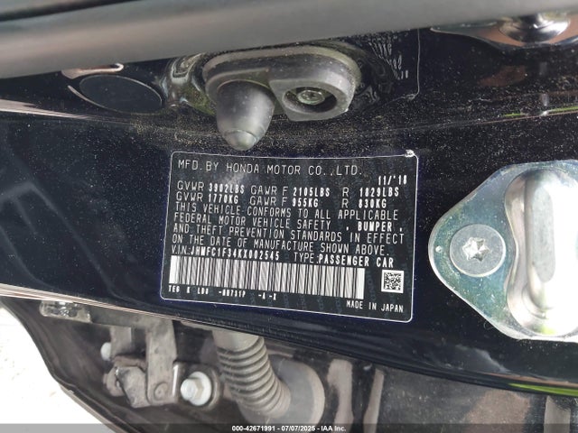 JHMFC1F34KX002545 Honda l15b7/l15by