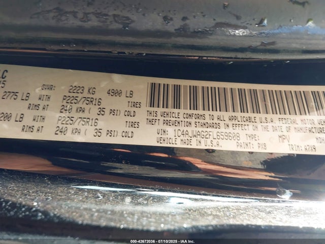 Jeep 2015 2015 1C4AJWAG2FL659608 Image 9