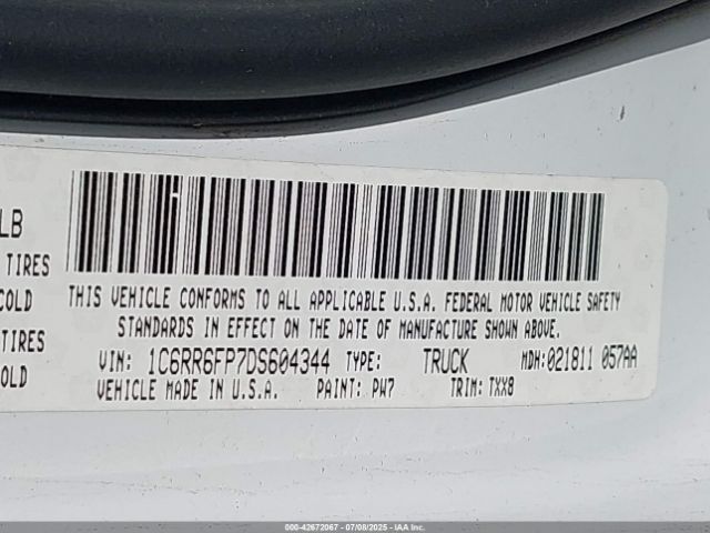 2013 RAM 1500 1C6RR6FP7DS604344 Photo 8