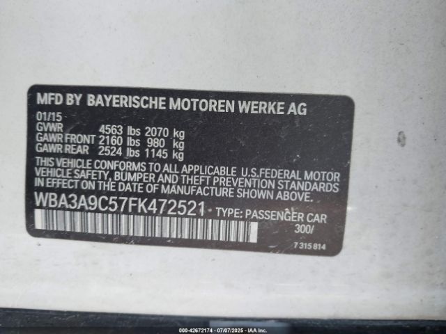 2015 BMW 335I WBA3A9C57FK472521 Photo 8