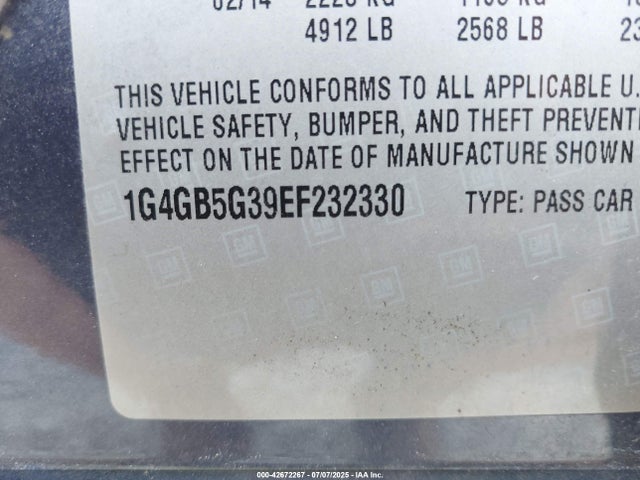 1G4GB5G39EF232330 Buick lfx