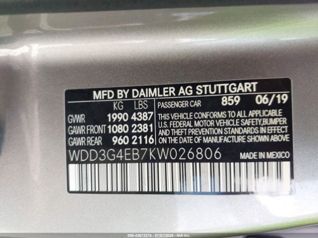 2019 MERCEDES-BENZ A 220 WDD3G4EB7KW026806 Photo 8