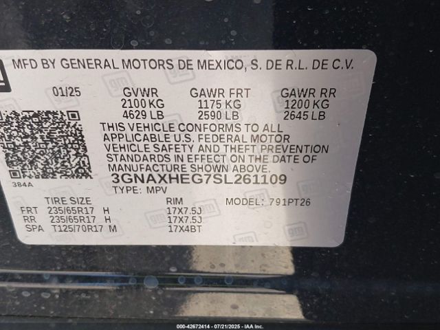 2025 CHEVROLET EQUINOX 3GNAXHEG7SL261109 Photo 8