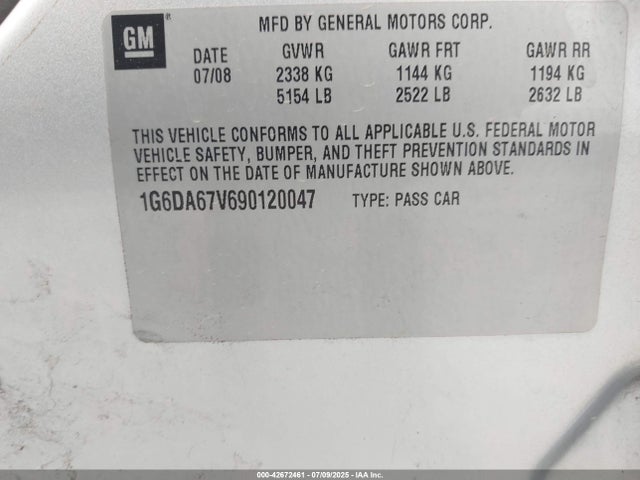 2009 CADILLAC STS 1G6DA67V690120047 Photo 8