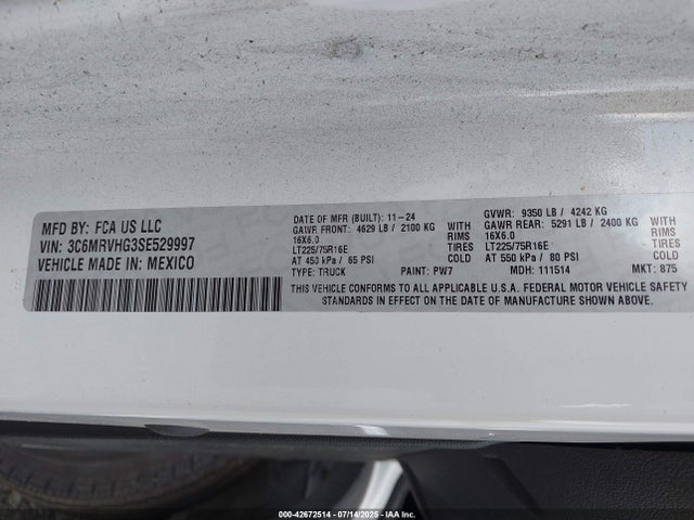 3C6MRVHG3SE529997 RAM Promaster 3500