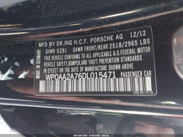 2013 PORSCHE PANAMERA WP0AA2A76DL015471 Photo 8