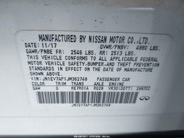 Infiniti 2018 2018 JN1EV7AP1JM362749 Image 9