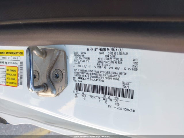 NM0LS7E24L1453169 Ford 2020