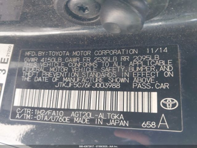 2015 SCION TC JTKJF5C76FJ003988 Photo 8