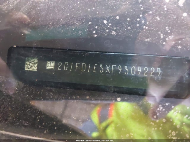 Chevrolet lfx 2015 2G1FD1E3XF9309229 Image 9