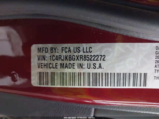 1C4RJKBGXR8522272 Jeep 2024