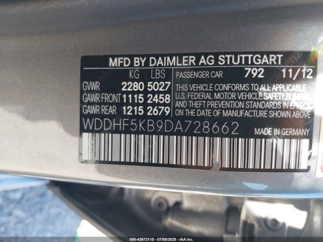 2013 MERCEDES-BENZ E 350 WDDHF5KB9DA728662 Photo 8