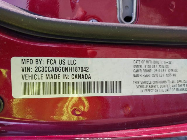 2C3CCABG0NH187042 Chrysler 2022