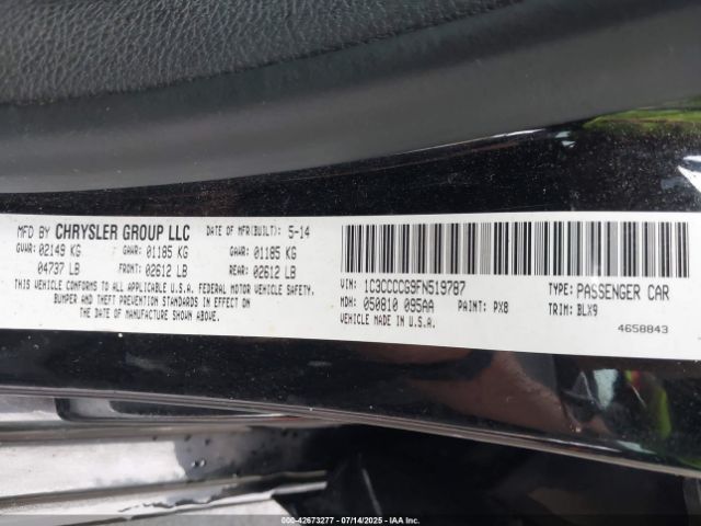 2015 CHRYSLER 200 1C3CCCCG9FN519787 Photo 8