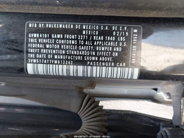 2015 VOLKSWAGEN BEETLE 3VW517AT7FM812242 Photo 8