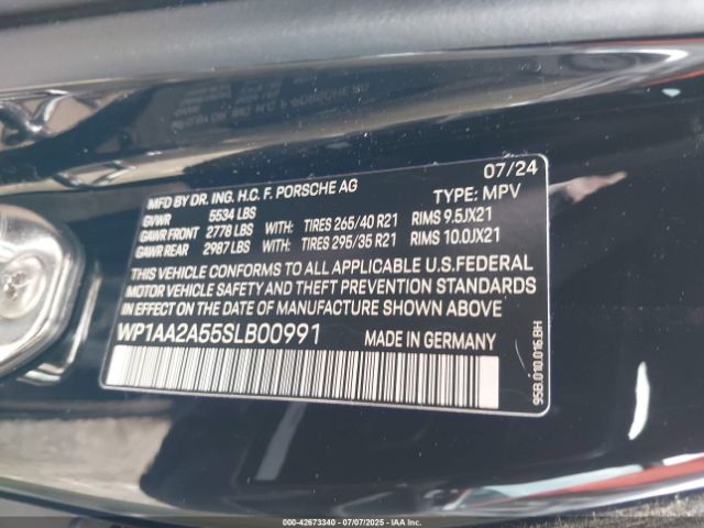 2025 PORSCHE MACAN WP1AA2A55SLB00991 Photo 8