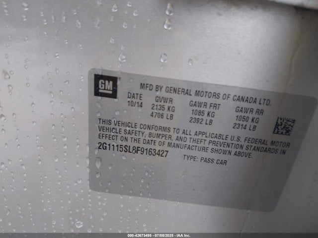 Chevrolet lkw 2015 2G1115SL8F9163427 Image 9