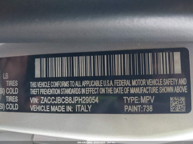 Jeep Renegade 2018 ZACCJBCB8JPH29054 Image 9