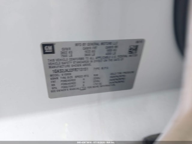1GKS2JKJ2FR713151 GMC l86 - vvt, afm, e85 max, aluminum