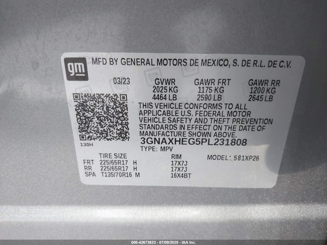 Chevrolet lsd 2023 3GNAXHEG5PL231808 Image 9