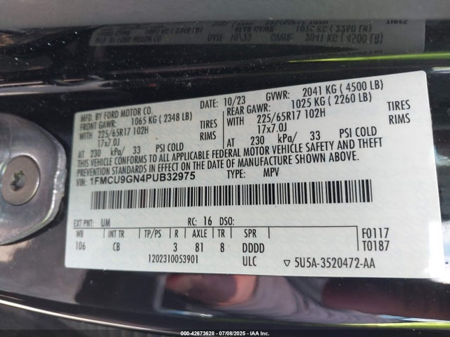 Ford dragon gtdi 2023 1FMCU9GN4PUB32975 Image 9