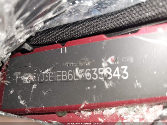 Продаж на аукціоні авто 2020 Tesla Model 3 Long Range Dual Motor All-wheel Drive, vin: 5YJ3E1EB6LF635843, номер лоту: 42673650