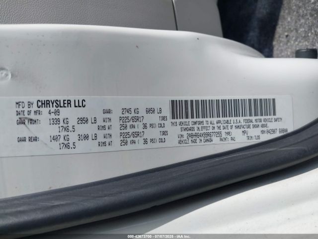 2009 CHRYSLER TOWN & COUNTRY 2A8HR64X99R677255 Photo 8