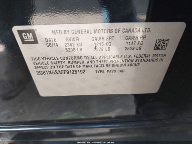 2015 CADILLAC XTS 2G61N5S36F9125192 Photo 8