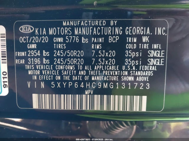 5XYP64HC9MG131723 KIA kmc gdi lambda-ii