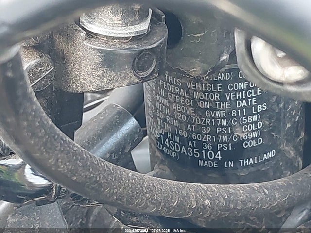 42673853 :رقم المزاد ، ML5ZXCP14SDA35104 vin ، 2025 Kawasaki Zx400 P مزاد بيع