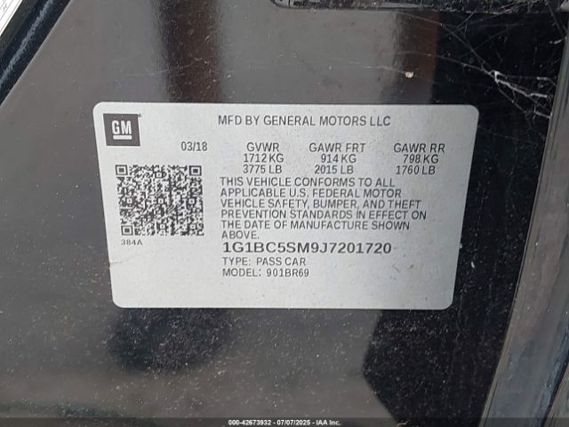 2018 CHEVROLET CRUZE 1G1BC5SM9J7201720 Photo 8