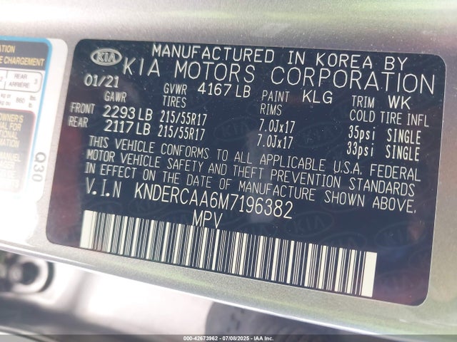 KIA nu mpi 2021 KNDERCAA6M7196382 Image 9