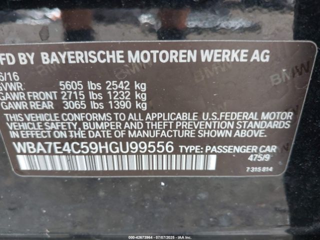 2017 BMW 740I WBA7E4C59HGU99556 Photo 8