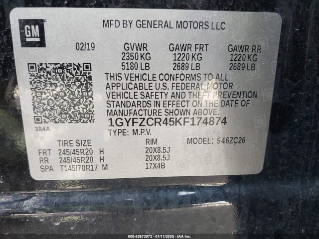 2019 CADILLAC XT4 1GYFZCR45KF174874 Photo 8