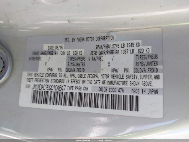 2016 MAZDA MX-5 MIATA JM1NDAC75G0104647 Photo 8