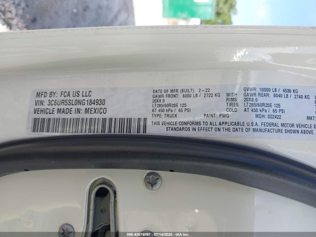 RAM 2022 2022 3C6UR5SL0NG184930 Image 9