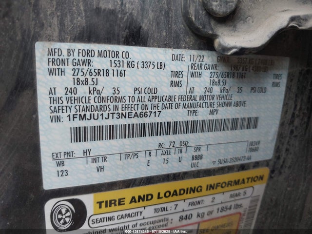 1FMJU1JT3NEA66717 Ford gtdi