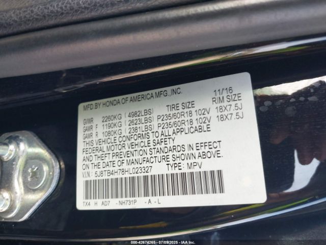 2017 ACURA RDX 5J8TB4H78HL023327 Photo 8