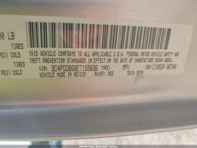2014 DODGE JOURNEY 3C4PDDBG8ET155636 Photo 8