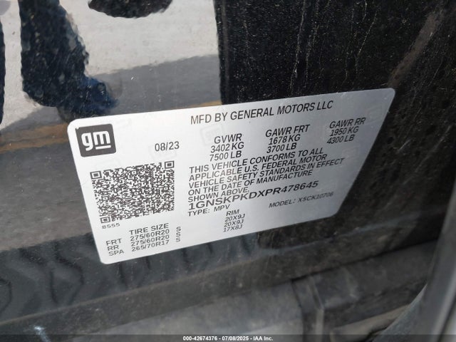 1GNSKPKDXPR478645 Chevrolet l84