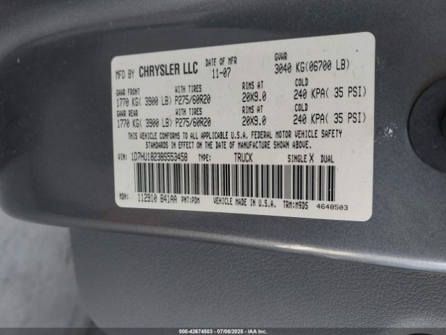 2008 DODGE RAM 1500 1D7HU18238S553458 Photo 8