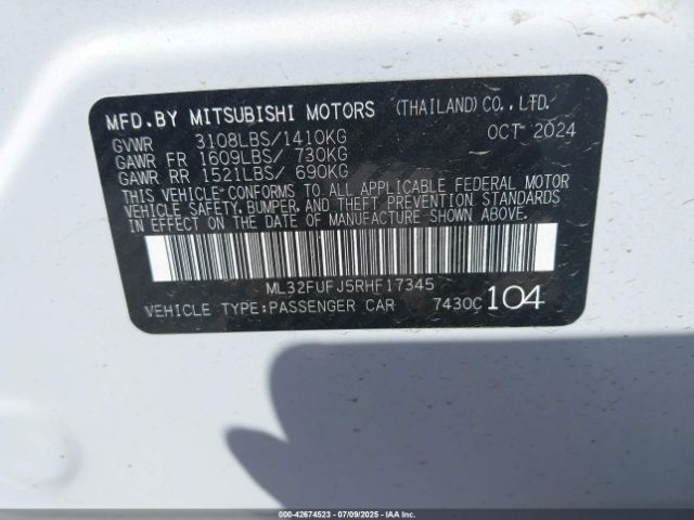 2024 MITSUBISHI MIRAGE G4 ML32FUFJ5RHF17345 Photo 8